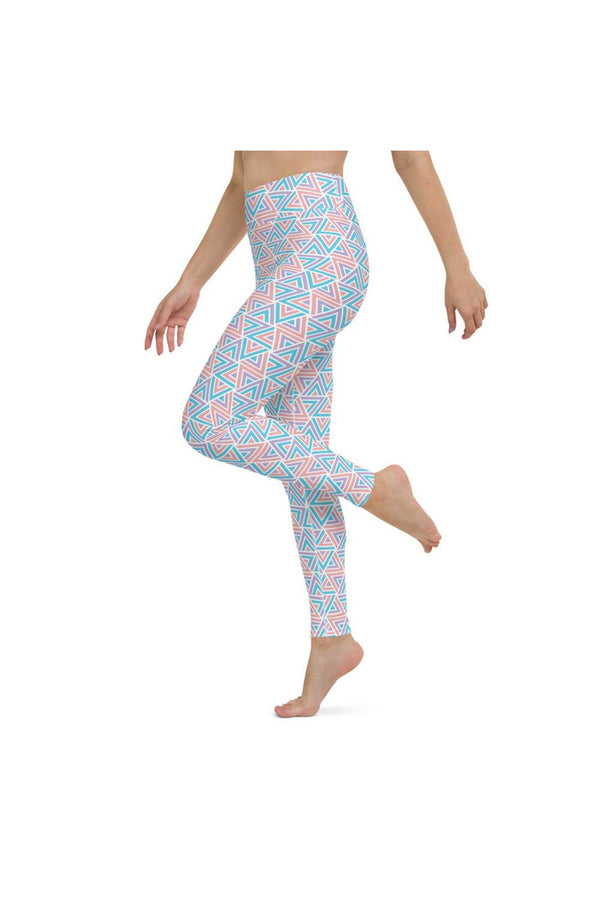 Pastel Angles Yoga Leggings - Objet D'Art