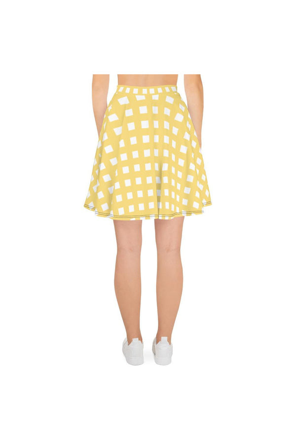 Golden Gingham Skater Skirt - Objet D'Art