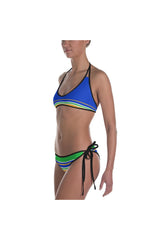 Peacock Striped Bikini - Objet D'Art