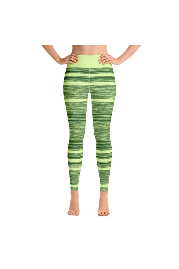 Shamrock Fibers and Stripes Yoga Leggings - Objet D'Art