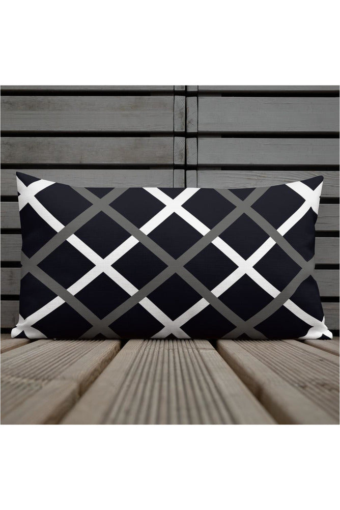 Cross Hatch Premium Pillow - Objet D'Art Online Retail Store