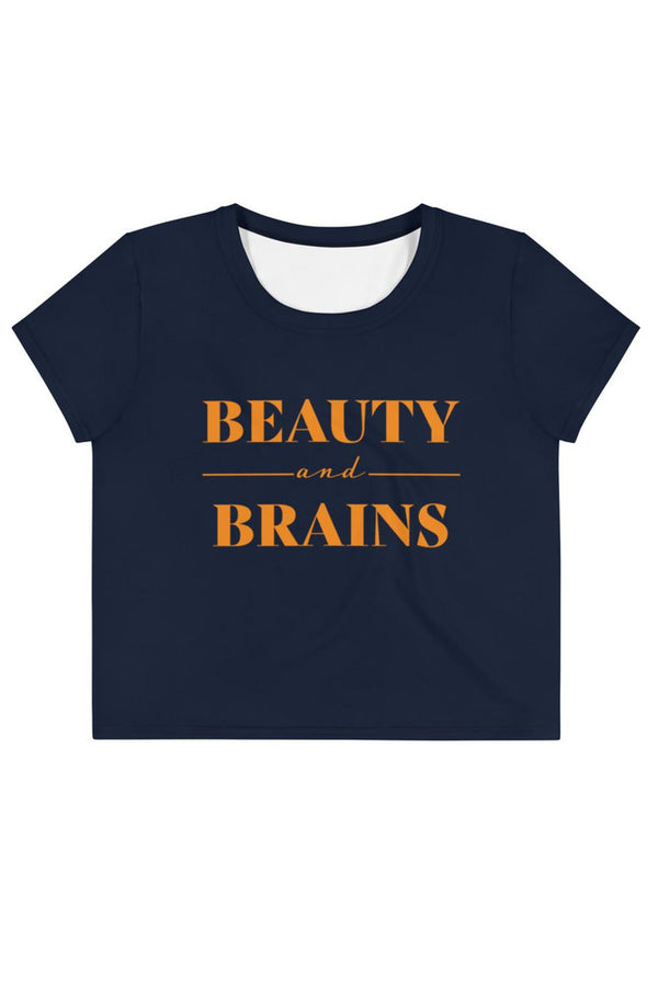 Beauty and Brains Crop Tee - Objet D'Art