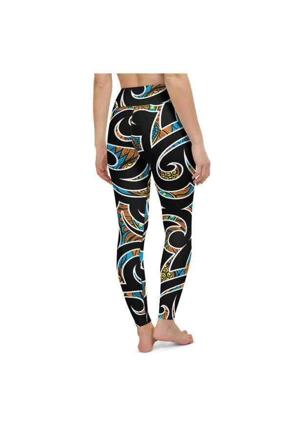 Kente Scroll Yoga Leggings - Objet D'Art