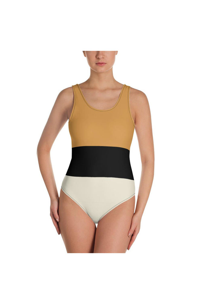 Tracie Tri-Color One-Piece Swimsuit - Objet D'Art