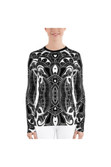 Black and White Embellishments Women's Rash Guard - Objet D'Art