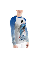 Lady in a Kimono Women's Rash Guard - Objet D'Art