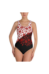 Crimson Roses One-Piece Swimsuit - Objet D'Art