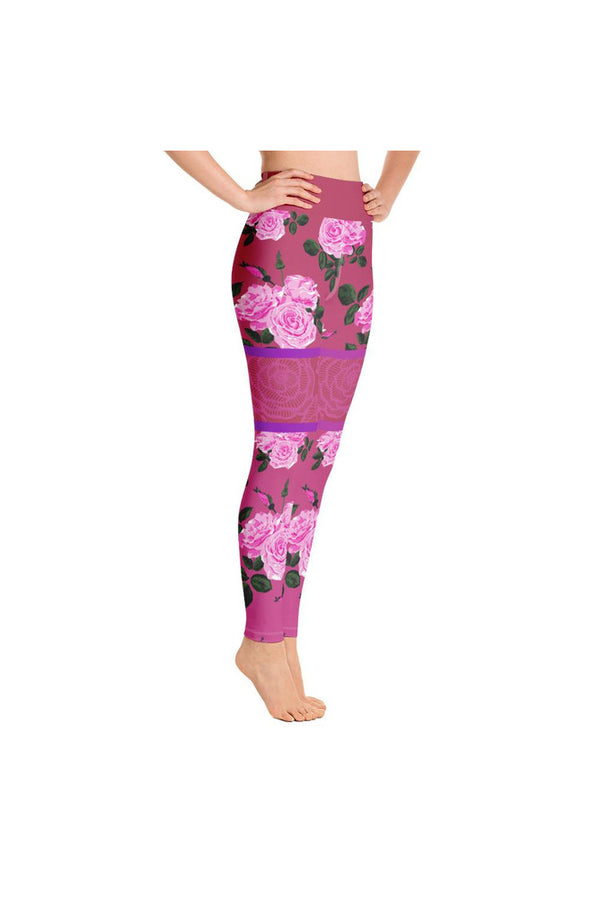 Rose Kimono Yoga Leggings - Objet D'Art