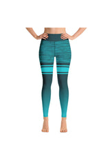 Sea Green Ombre Mid Thigh Yoga Leggings - Objet D'Art