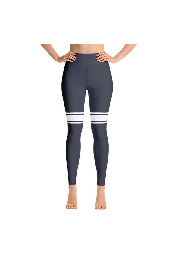 Eclipse Blue Sporty Yoga Leggings - Objet D'Art