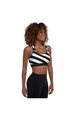 Stripe Tornado Padded Sports Bra - Objet D'Art