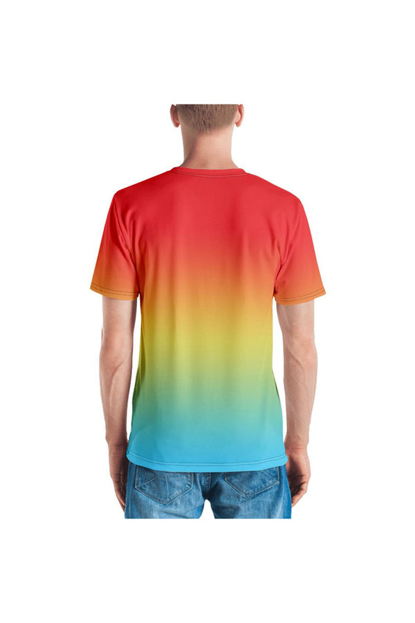 Ombré Orange to Yellow to Azul Men's T-shirt - Objet D'Art