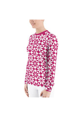 Crystal Tile Women's Rash Guard - Objet D'Art