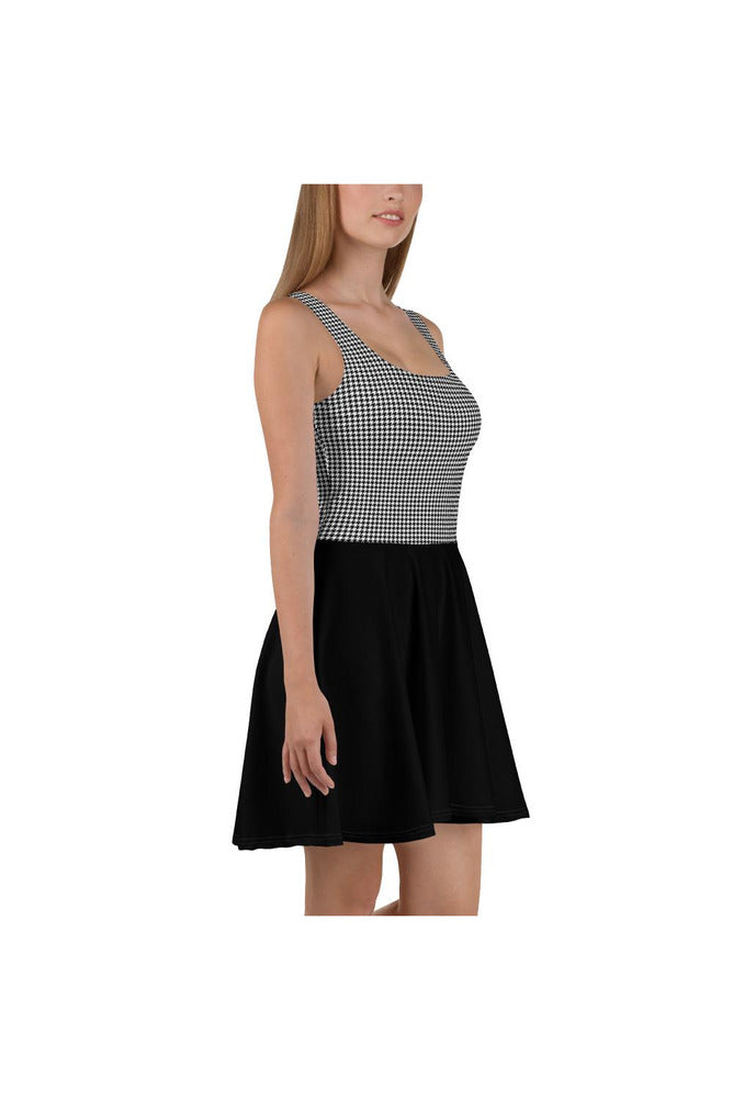 Micro Houndstooth Skater Dress - Objet D'Art