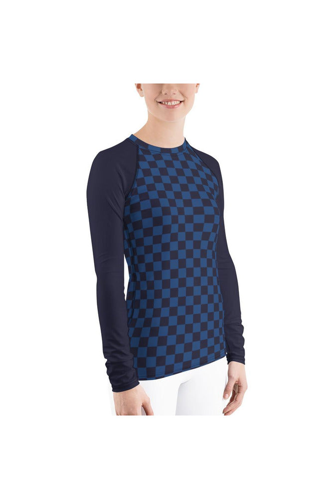 Checkered Women's Rash Guard - Objet D'Art