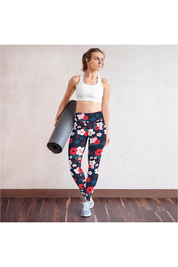 Floral Yoga Leggings - Objet D'Art