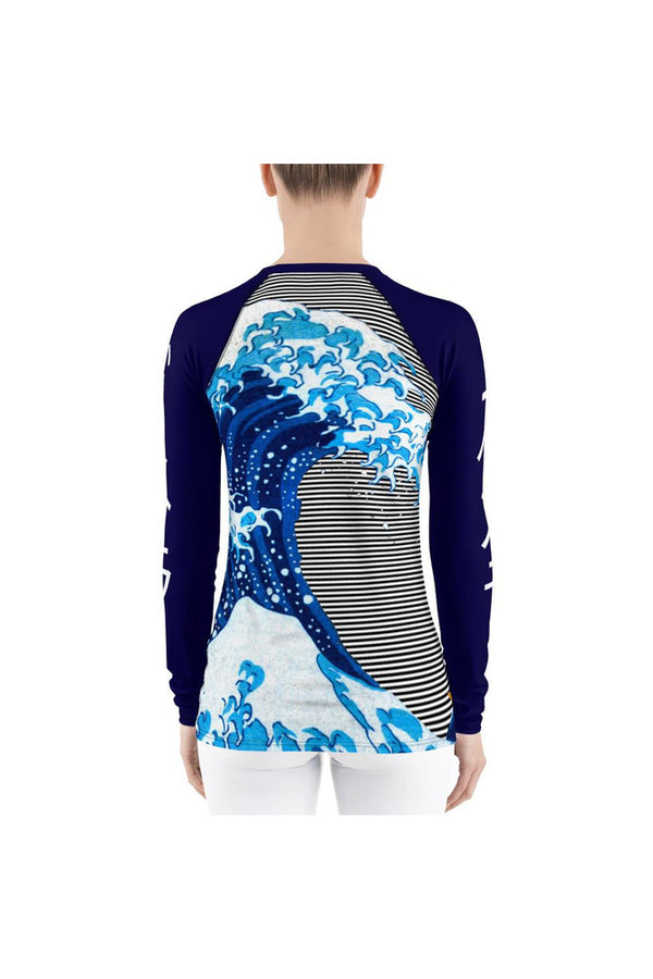 Gamera Waves Women's Rash Guard - Objet D'Art