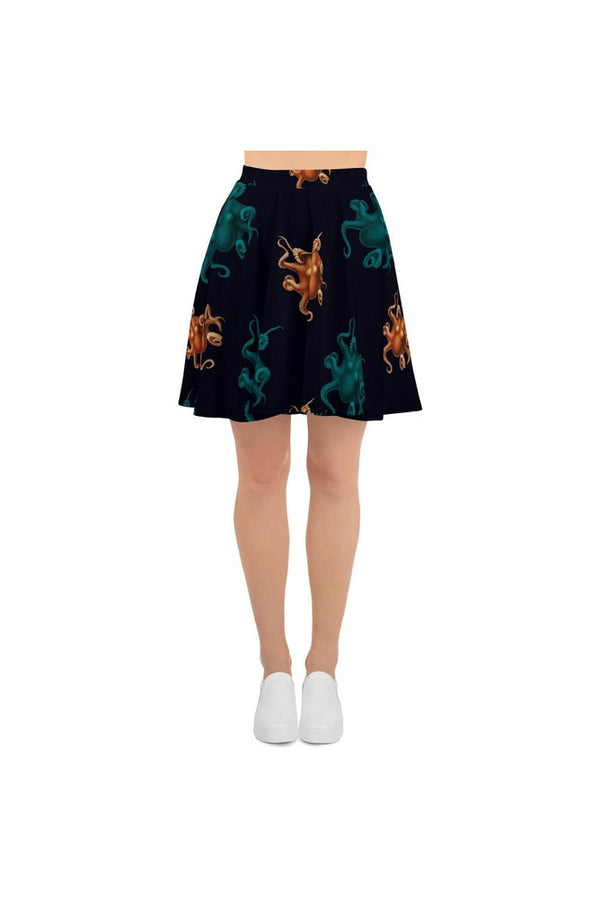 Octopi Wall street Skater Skirt - Objet D'Art