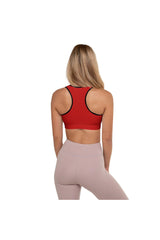 Cherry Red Padded Sports Bra - Objet D'Art