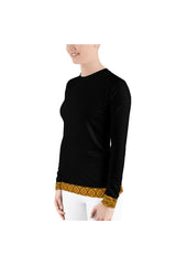 Kente Accented Women's Rash Guard - Objet D'Art