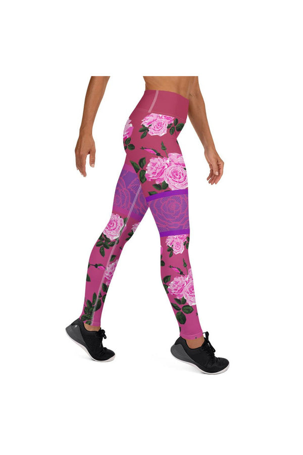 Rose Kimono Yoga Leggings - Objet D'Art