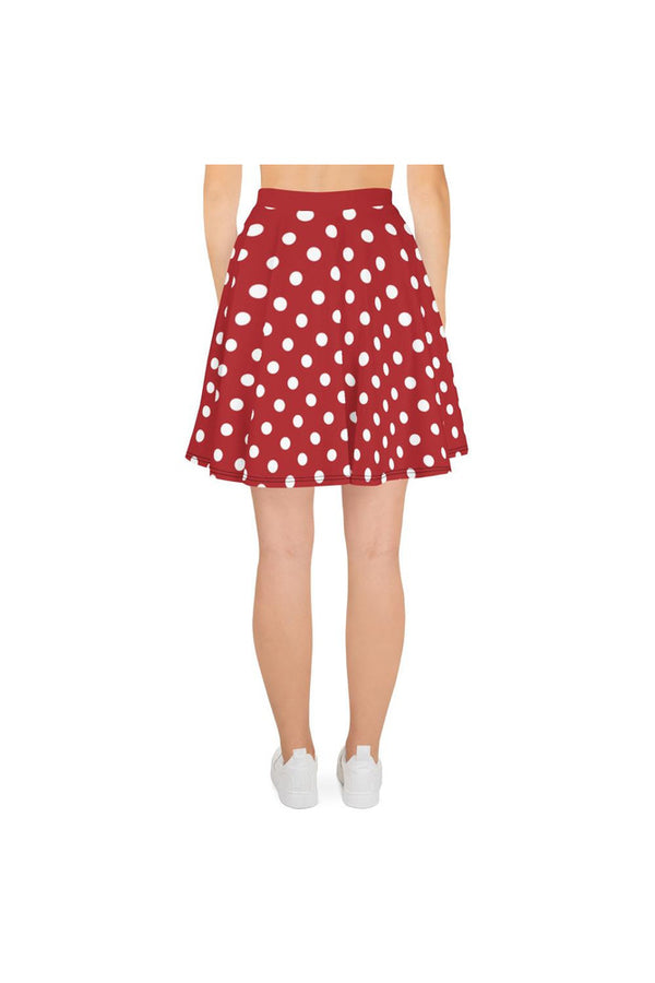 Red Polka Dot Skater Skirt - Objet D'Art
