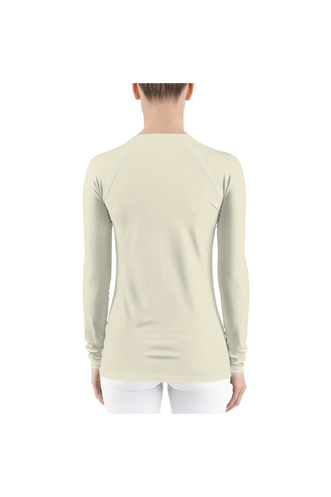 Cream Women's Rash Guard - Objet D'Art