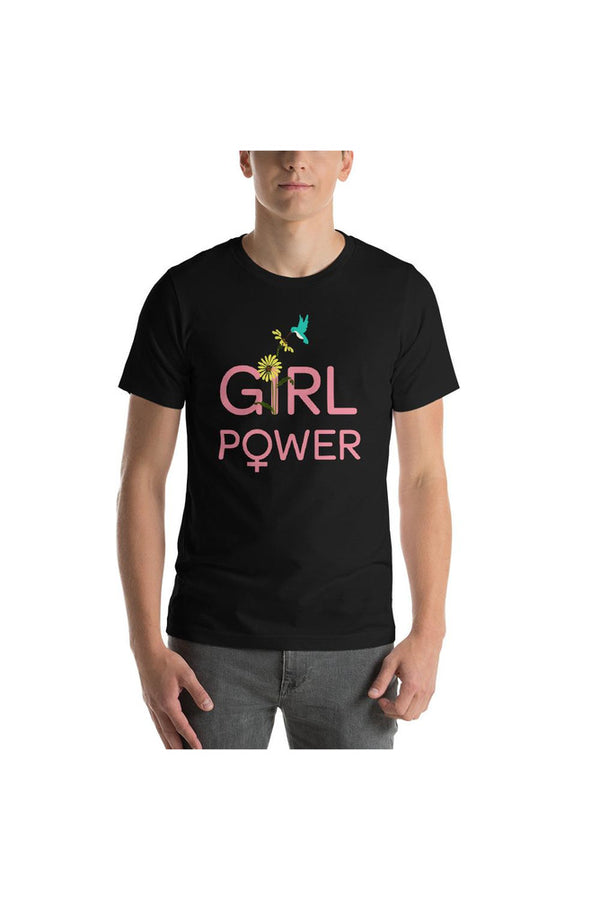 Girl Power Bird & Flower Short-Sleeve Unisex T-Shirt - Objet D'Art