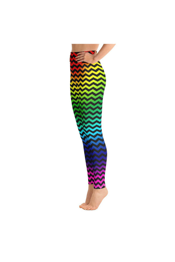Zigzags and Rainbows Yoga Leggings - Objet D'Art
