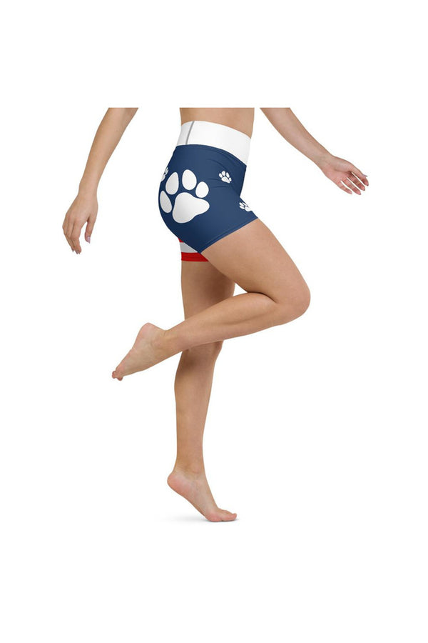 Paws and Stripes Yoga Shorts - Objet D'Art