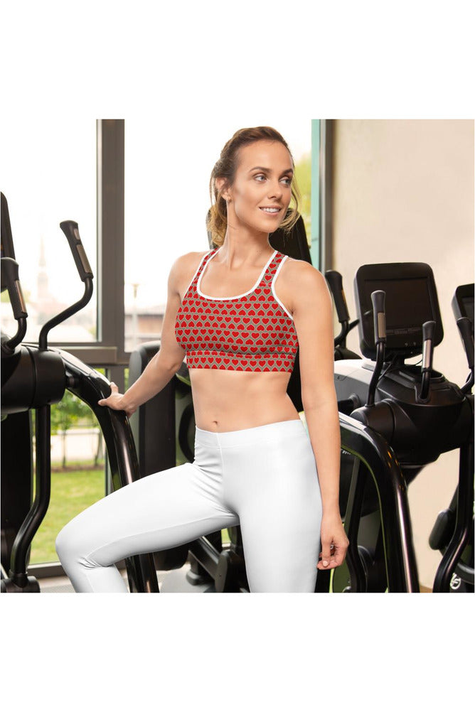 Hearts Padded Sports Bra - Objet D'Art