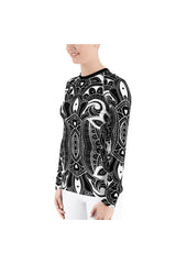 Black and White Embellishments Women's Rash Guard - Objet D'Art