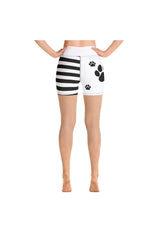 Paws & Stripes Yoga Shorts - Objet D'Art