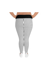 Vertical Stripe Gangster Plus Size Leggings - Objet D'Art