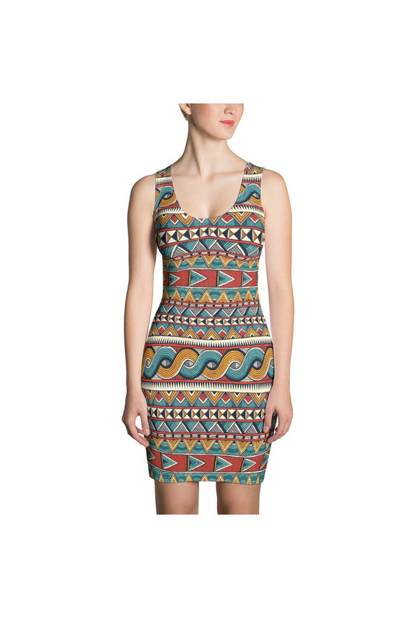 Klipspringer Scroll Sublimation Cut & Sew Dress - Objet D'Art