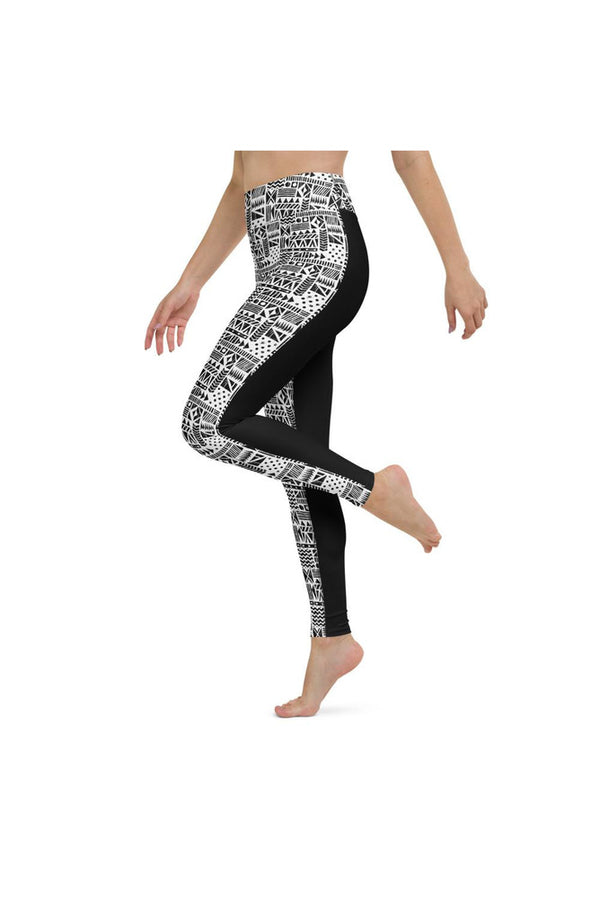 Aztec 2-Tone Yoga Leggings - Objet D'Art