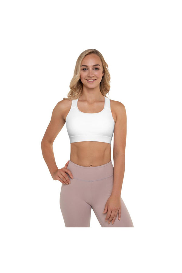 White Padded Sports Bra - Objet D'Art