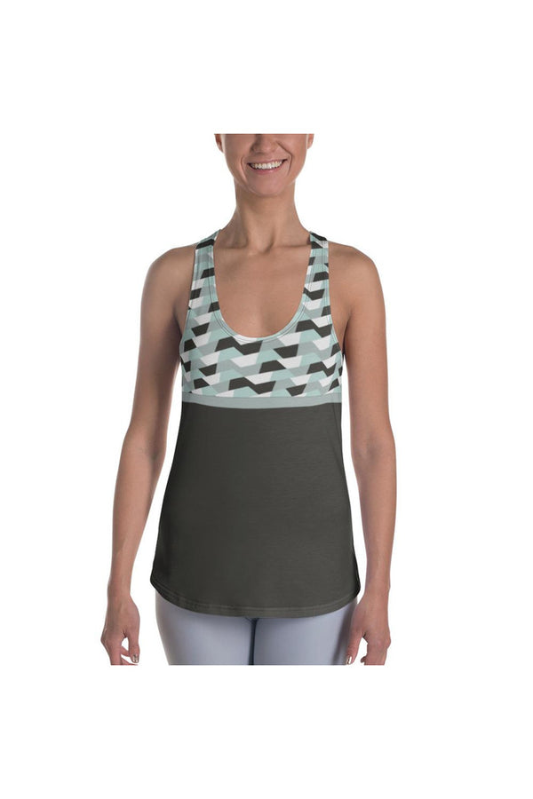GRAY FOX RIBBON Women's Racerback Tank - Objet D'Art