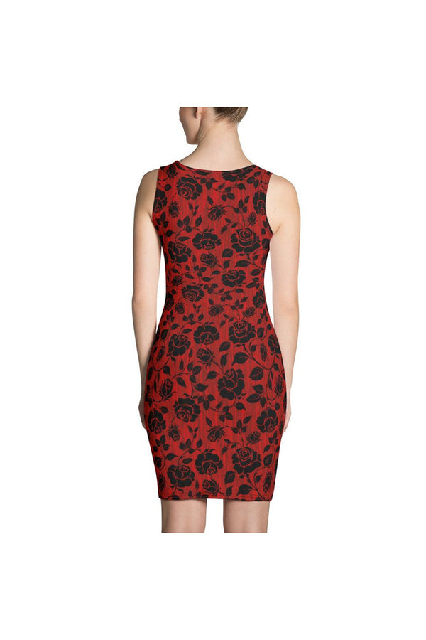 Rose Silhouette Sublimation  Dress - Objet D'Art