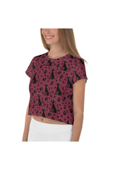 Scaredy-Cat All-Over Print Crop Tee - Objet D'Art