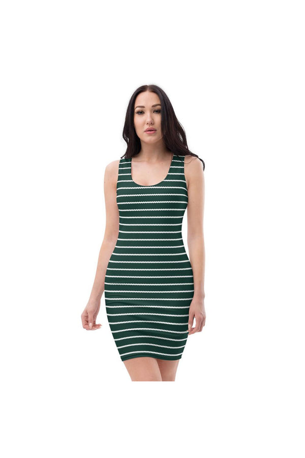 Forest Green Sheath Dress - Objet D'Art