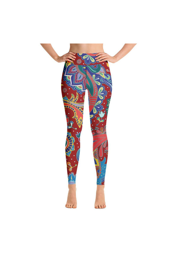 Paisley Passion Yoga Leggings - Objet D'Art