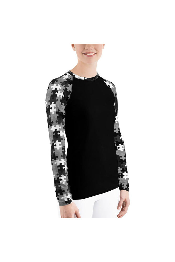 Puzzled Women's Rash Guard - Objet D'Art