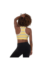 Gold Stripes Padded Sports Bra - Objet D'Art