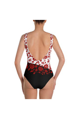 Crimson Roses One-Piece Swimsuit - Objet D'Art