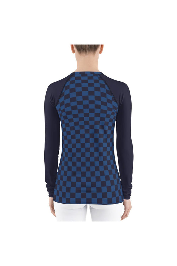 Checkered Women's Rash Guard - Objet D'Art