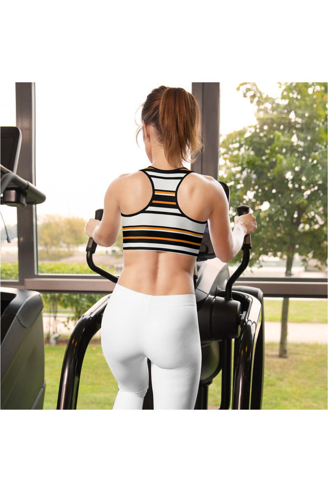 Striped Padded Sports Bra - Objet D'Art