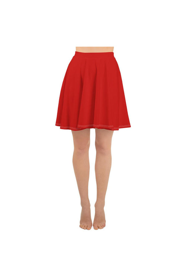 Crimson Red Skater Skirt - Objet D'Art