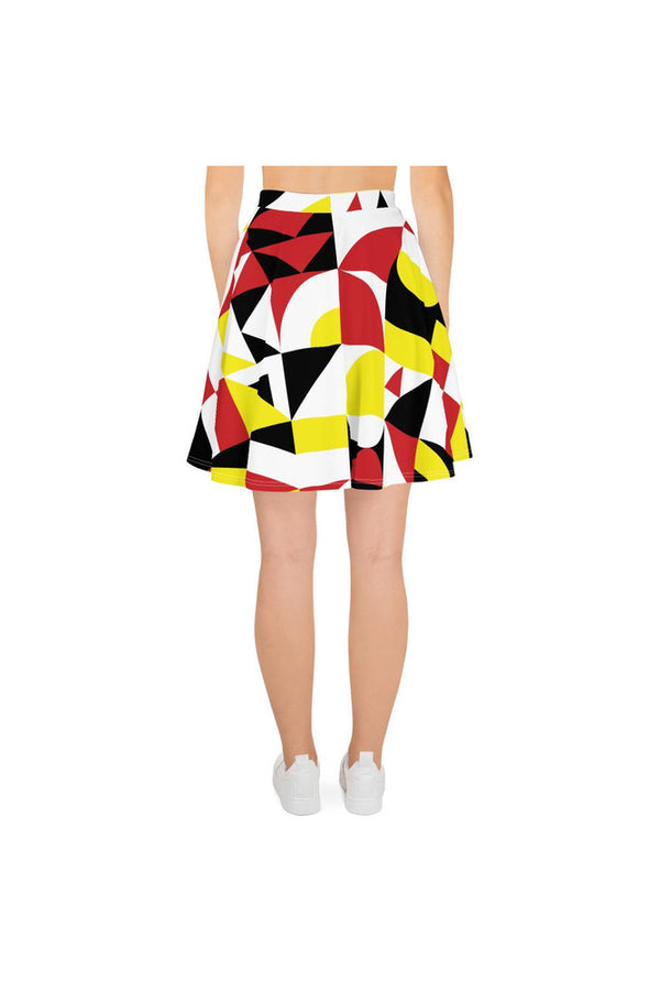 Color Collage Skater Skirt - Objet D'Art
