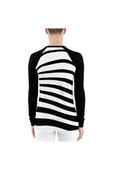 Zebra Print Women's Rash Guard - Objet D'Art